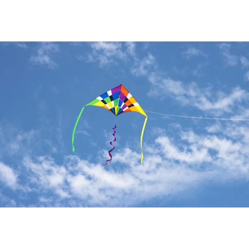 2M Delta Rainbow Checker Single Line Kite