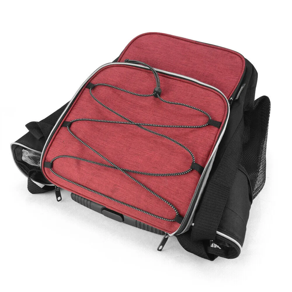 36L Wheeled Foldable Rolling Cooler Bag - Red