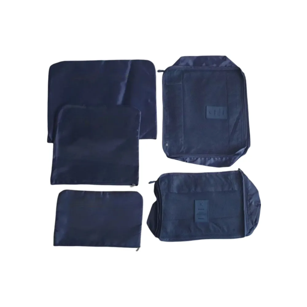 6 Piece Portable Waterproof Travel Bag Set F55-8-1574 Navy