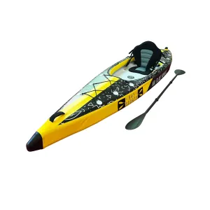 Air Glide Advance 385 - 3.85M Single Inflatable Kayak Black/Yellow