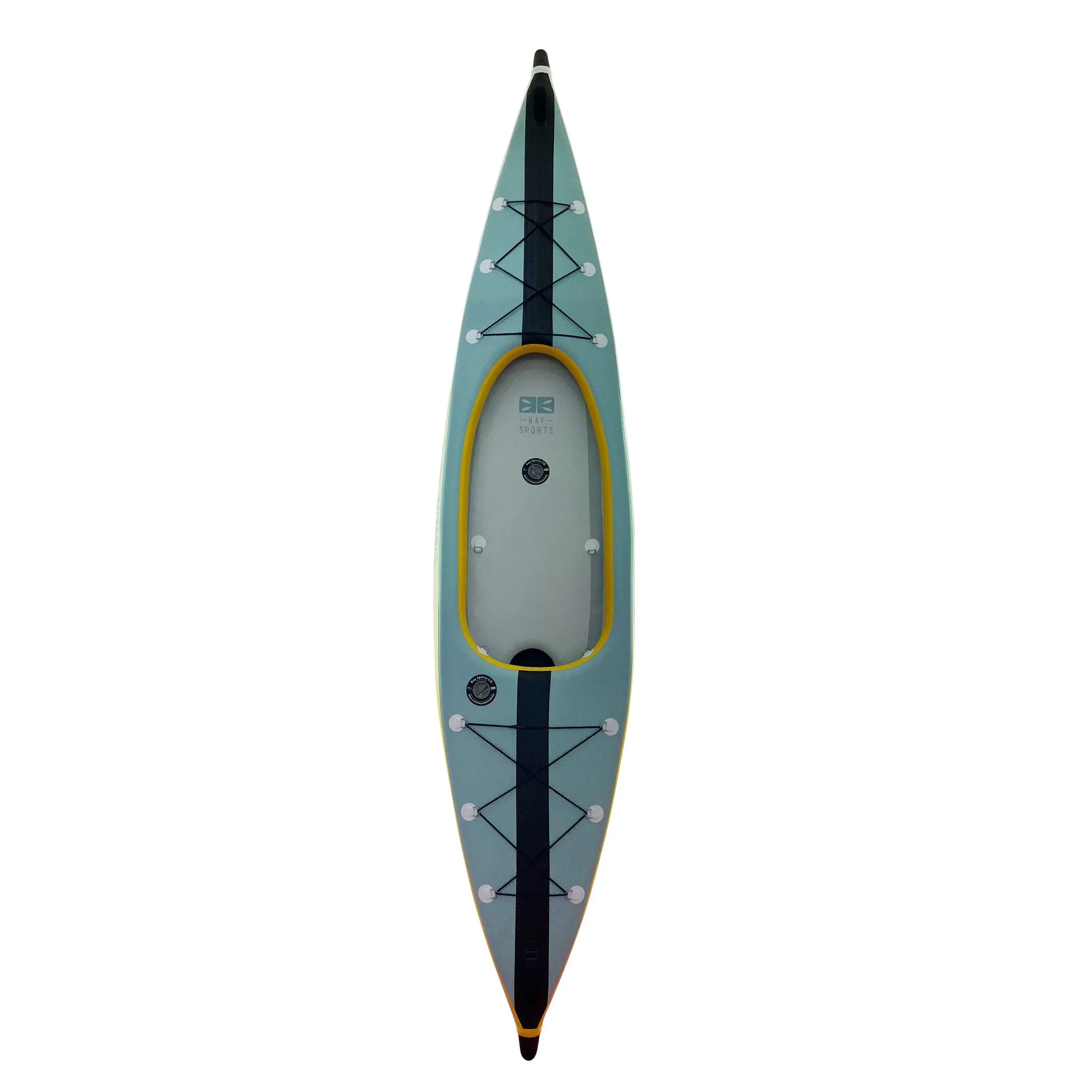 Air Glide Advance 385 - 3.85M Single Inflatable Kayak Black/Yellow