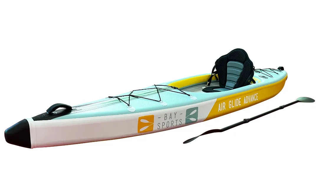 Air Glide Advance 385 - 3.85M Single Inflatable Kayak Blue/Yellow