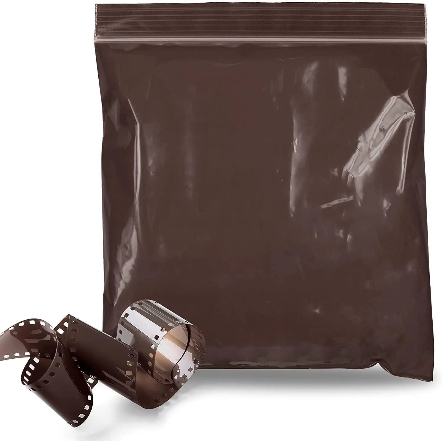 Amber Zip Bags 6x8 Inch Size. Pack of 100 Brown Plastic Bag.