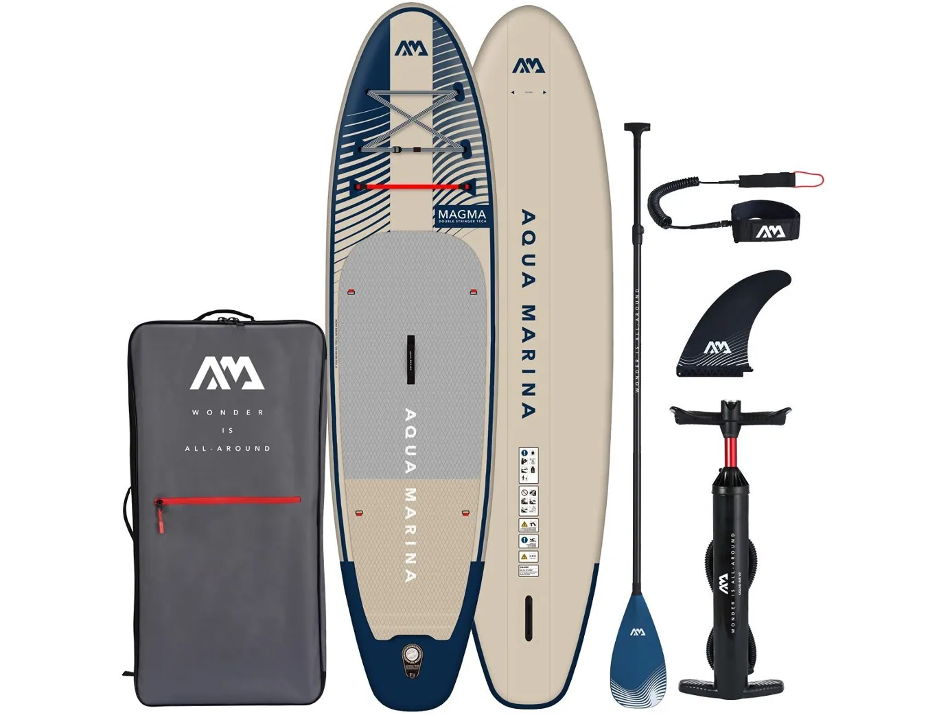 Aqua Marina Magma (Earth Wave) - iSUP- W/ Hybrid Paddle - SUP Package - In Stock