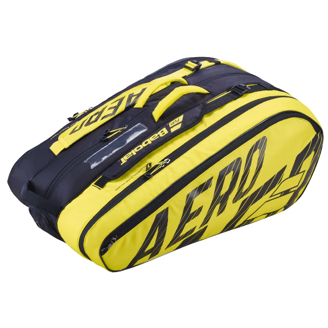 Babolat RH12 Pure Aero Rafa Black Black Yellow Tennis Bag