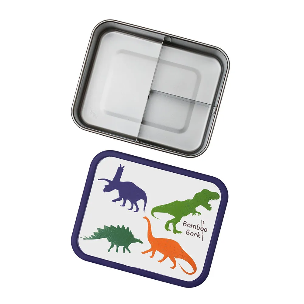 Bamboo Bark Dino Steel Lunch Box