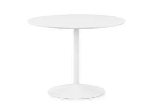 Blanco White Pedestal Dining Table