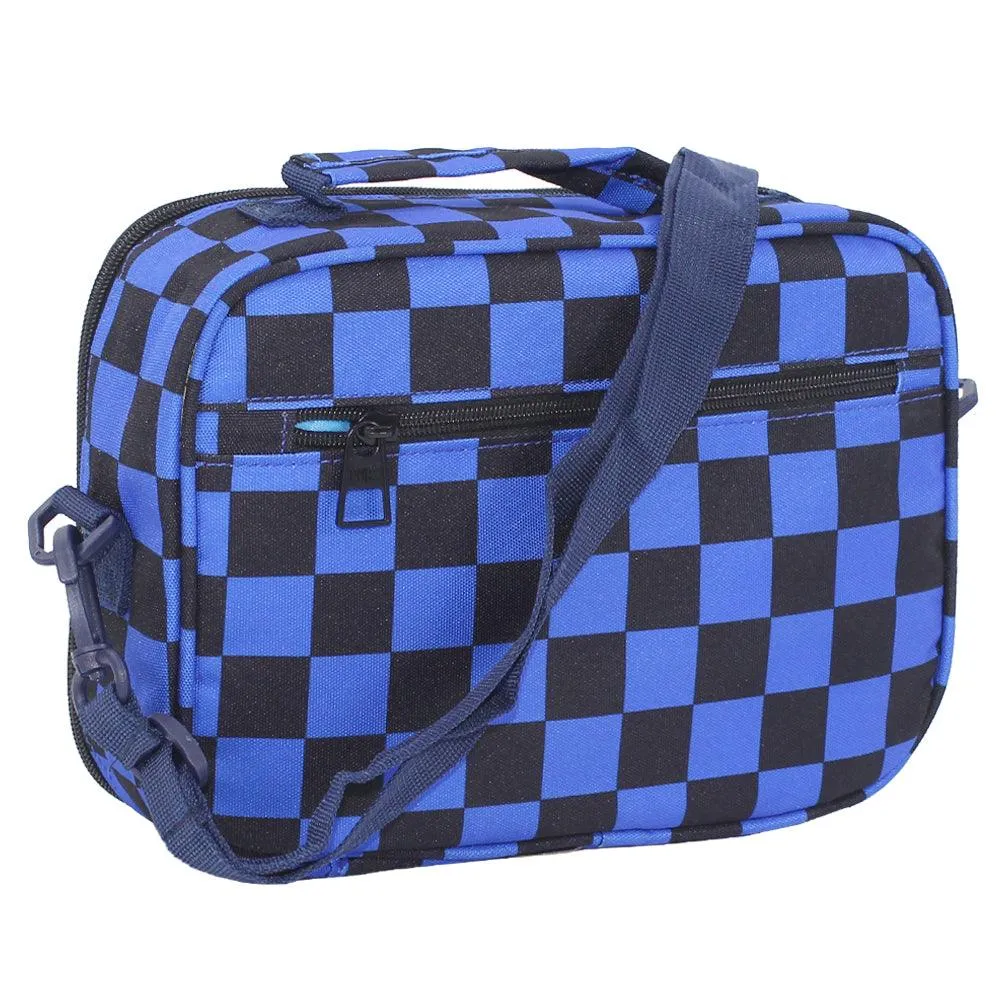 CUBS SEQUIN TIGER BLUE CHECKS LUNCH BAG