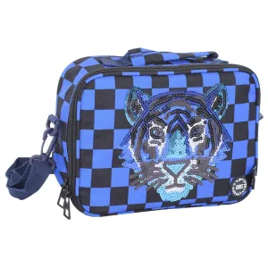 CUBS SEQUIN TIGER BLUE CHECKS LUNCH BAG