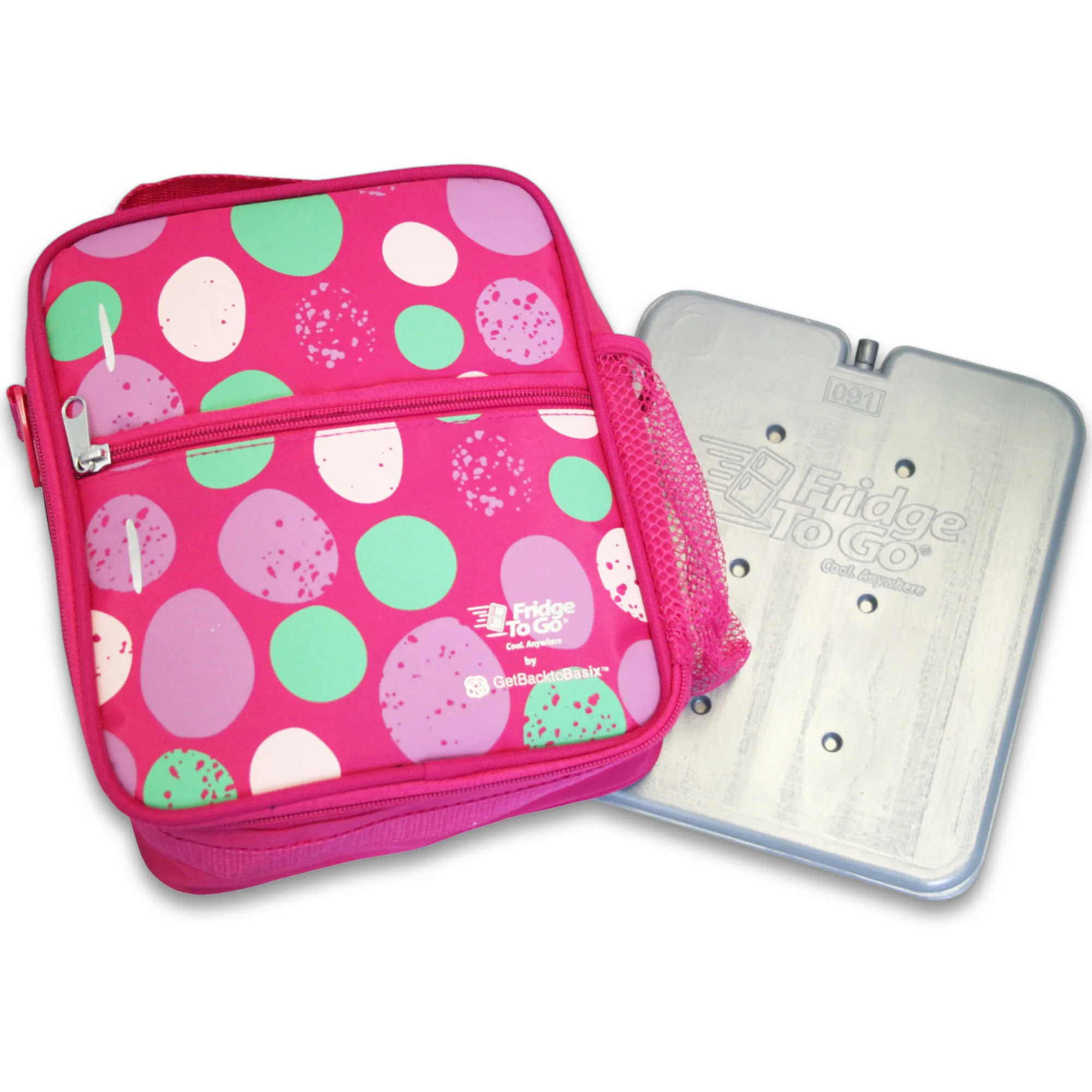 Fridge To Go Insulated Bag - Medium - Pink Stones