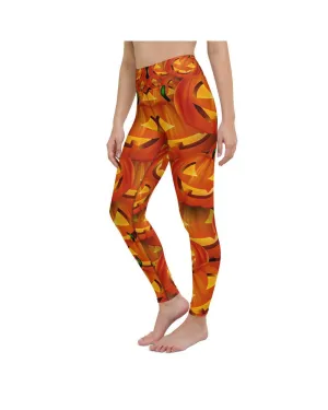 Halloween Pumpkin Yoga Pants