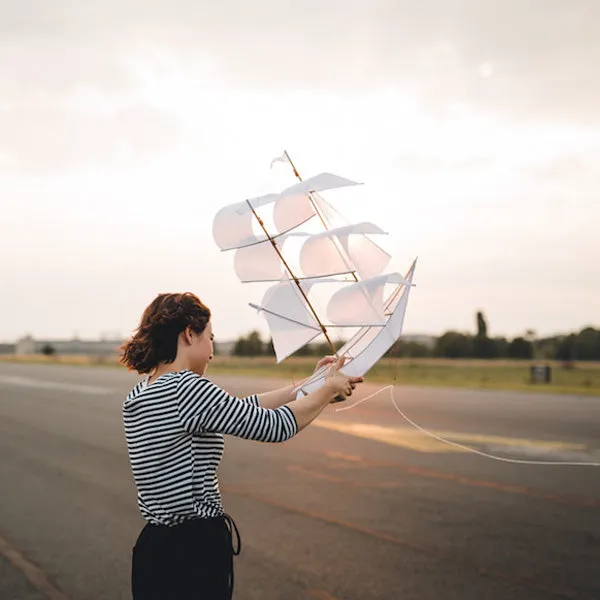 Haptic Lab Sailing Ship Kite – White