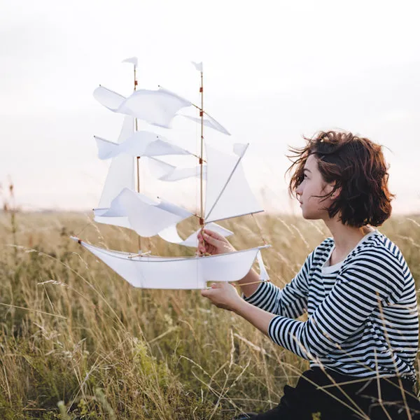 Haptic Lab Sailing Ship Kite – White