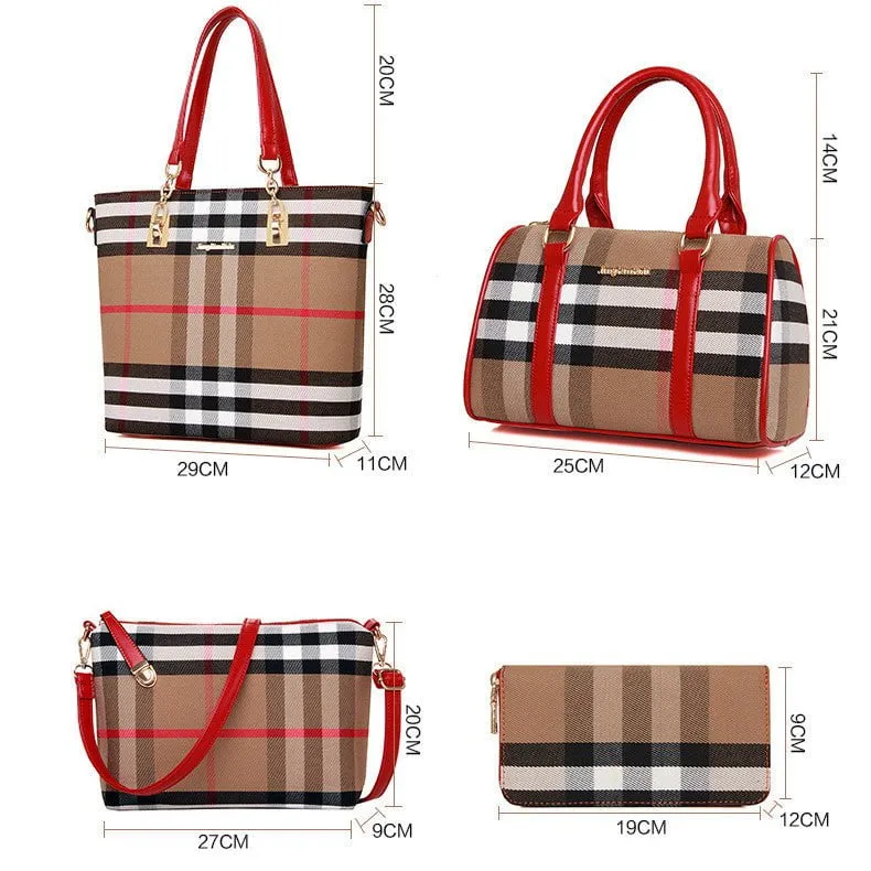 LovelyRLovely Six-piece Print Striped Portable Messenger Set