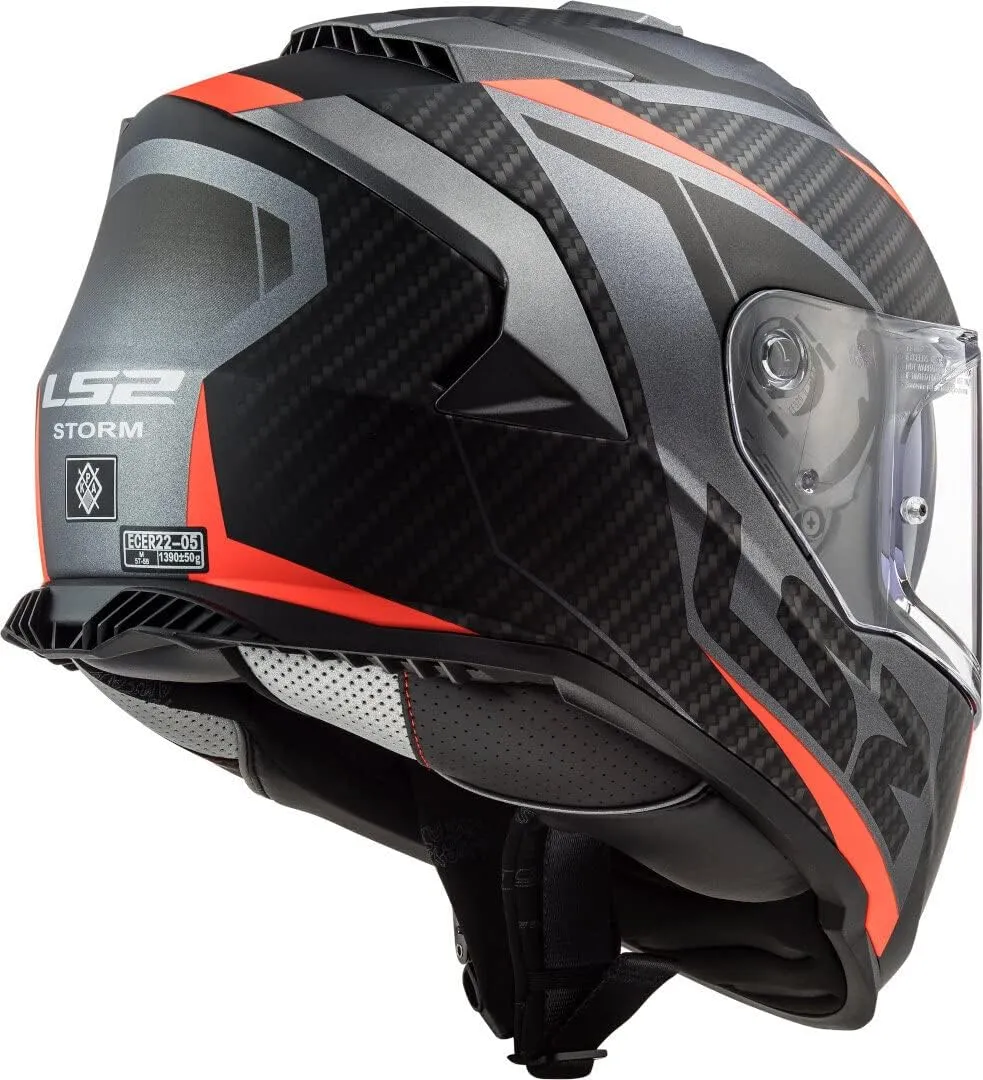 Ls2 Ff800 Storm Full Face Helmets Ii Racer M.Titanium Orange-06