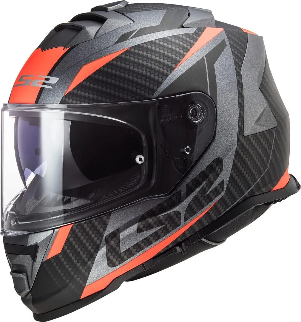 Ls2 Ff800 Storm Full Face Helmets Ii Racer M.Titanium Orange-06