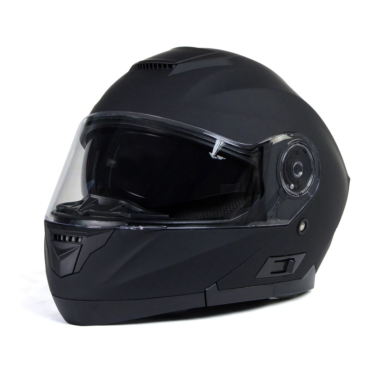 Milwaukee Helmets Breeze Flat Black Advanced Motorcycle Modular Helmet