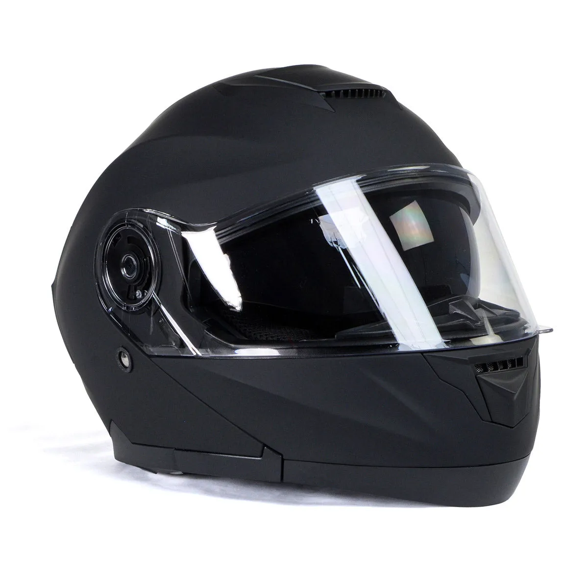 Milwaukee Helmets Breeze Flat Black Advanced Motorcycle Modular Helmet