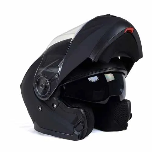 Milwaukee Helmets Breeze Flat Black Advanced Motorcycle Modular Helmet