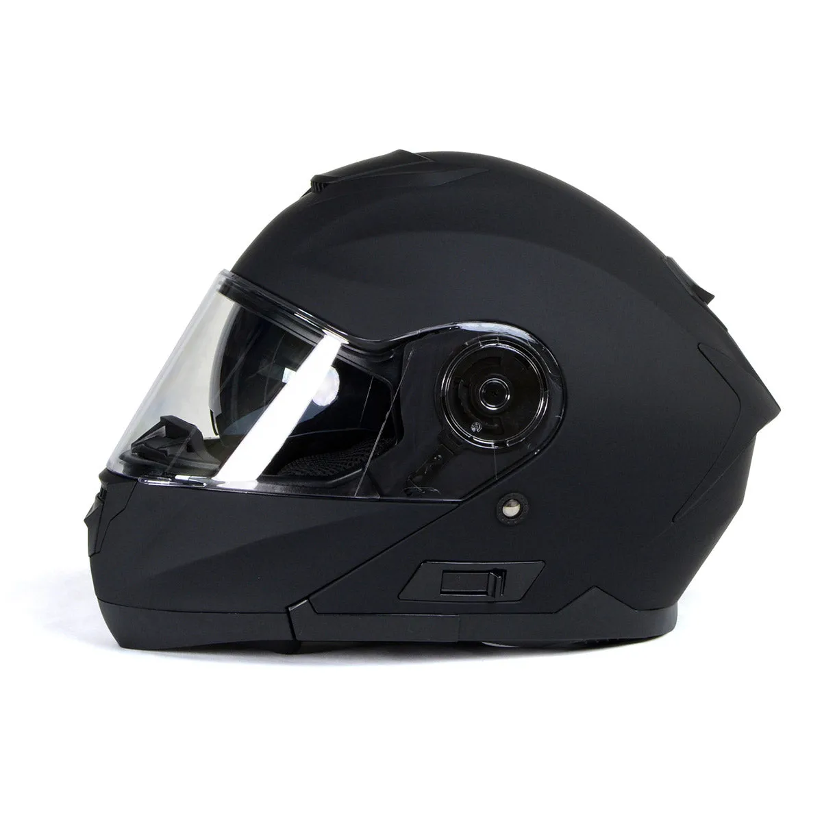 Milwaukee Helmets Breeze Flat Black Advanced Motorcycle Modular Helmet