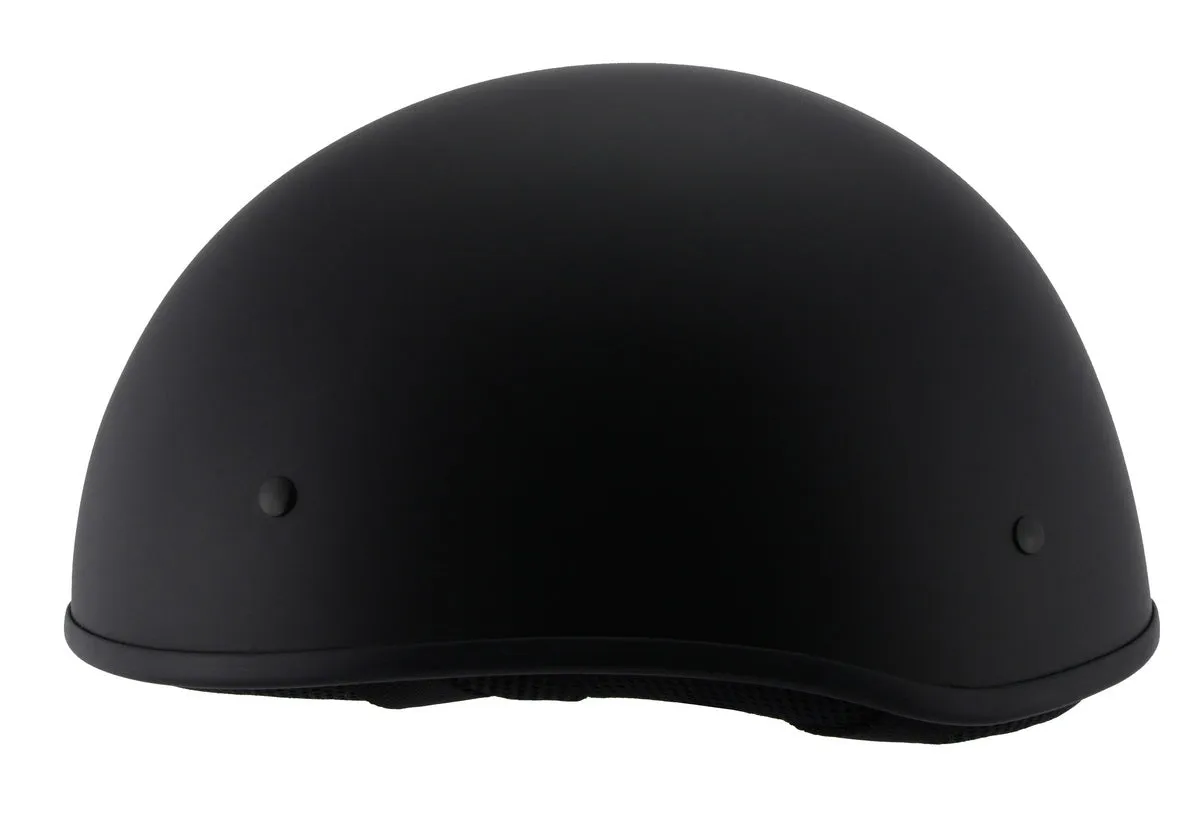 Milwaukee Performance Helmets MPH9710DOT Dot Approved 'Bare Bones' Matte Black Half Motorcycle Helmet for Men and Women