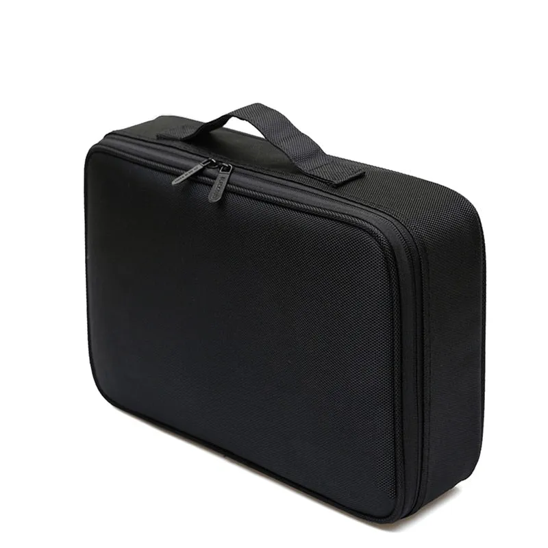 Nylon Black & Rose High Quality Travel Women Cosmetic Bag