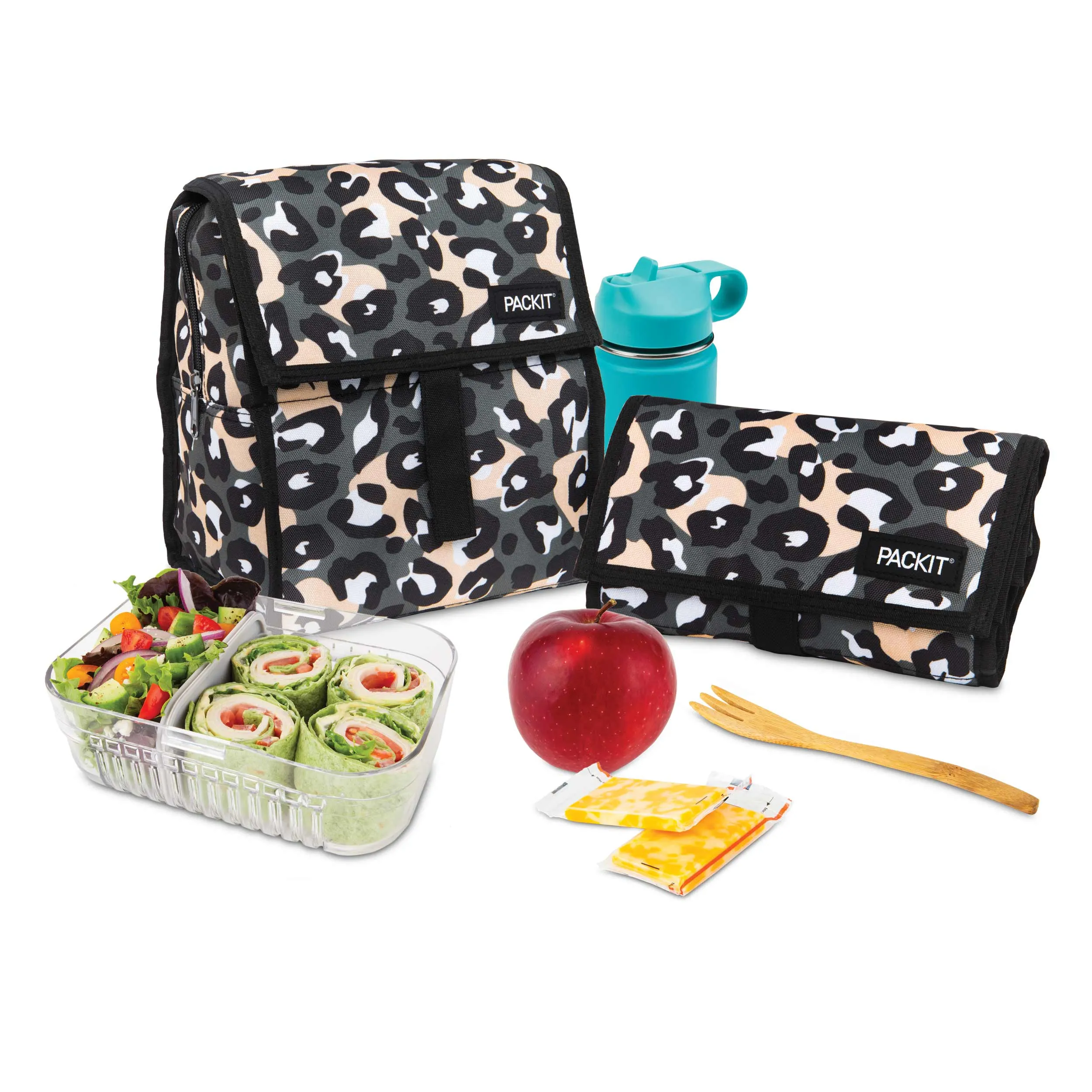 PackIt Freezable Lunch Bag - Wild Leopard Grey