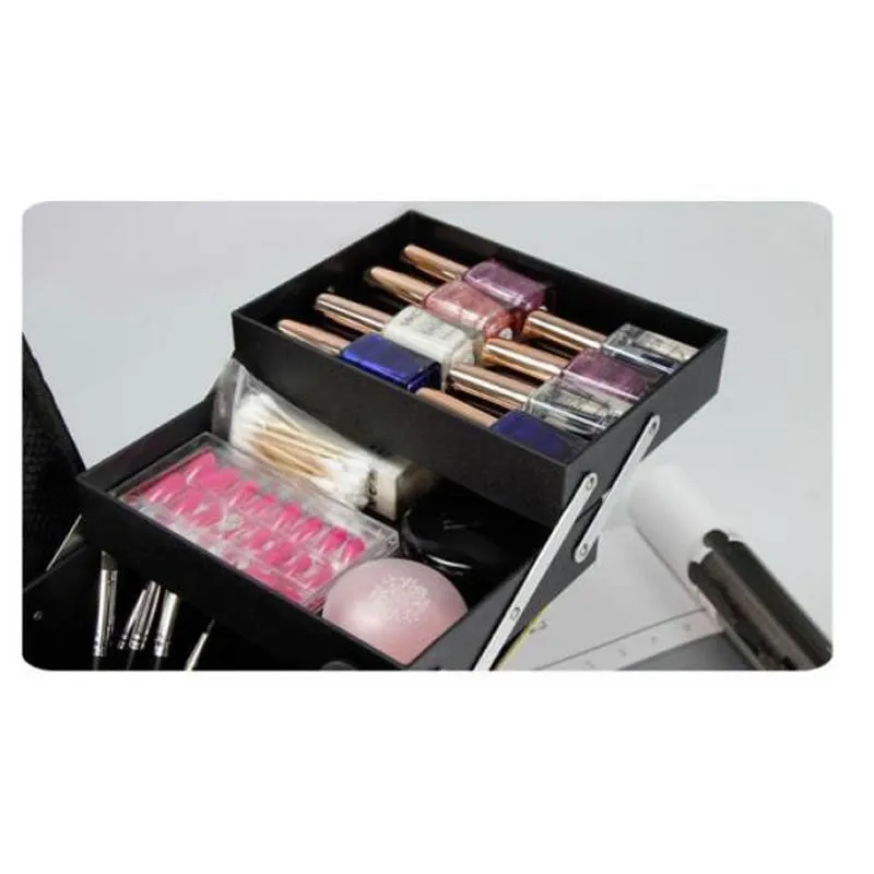 Portable 2-Layer Cosmetic Make-Up Organizer Bag -3328