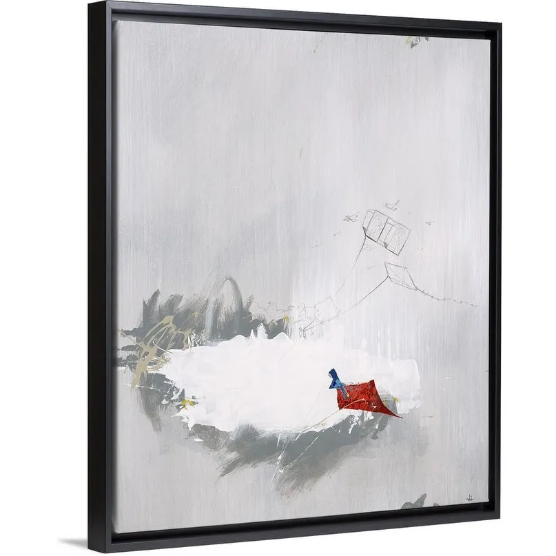 "Across the Street X" Black Float Frame Canvas Art