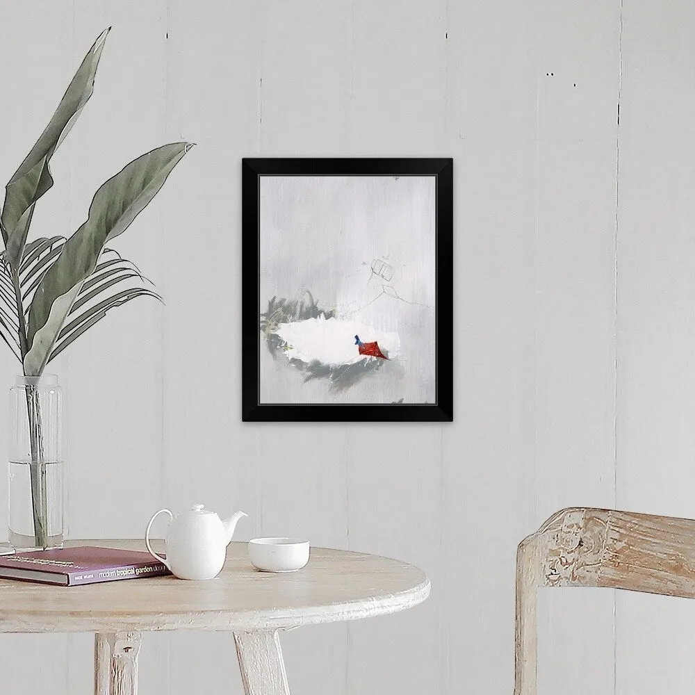 "Across the Street X" Black Framed Print