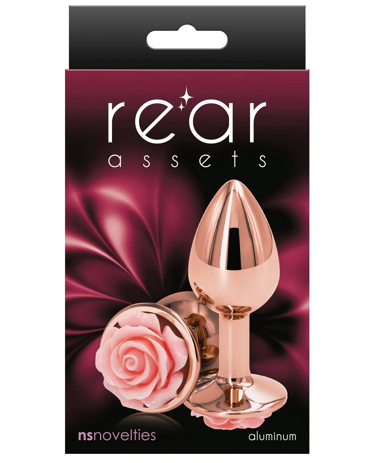 Rear Assets Rose Anal Plug Small Pink