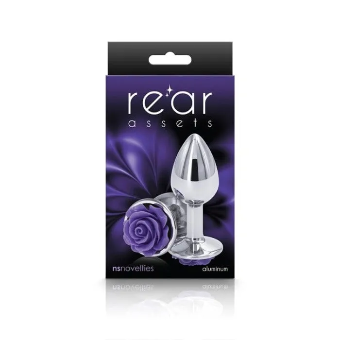 Rear Assets ''Rose'' Small Plug Purple/Silver