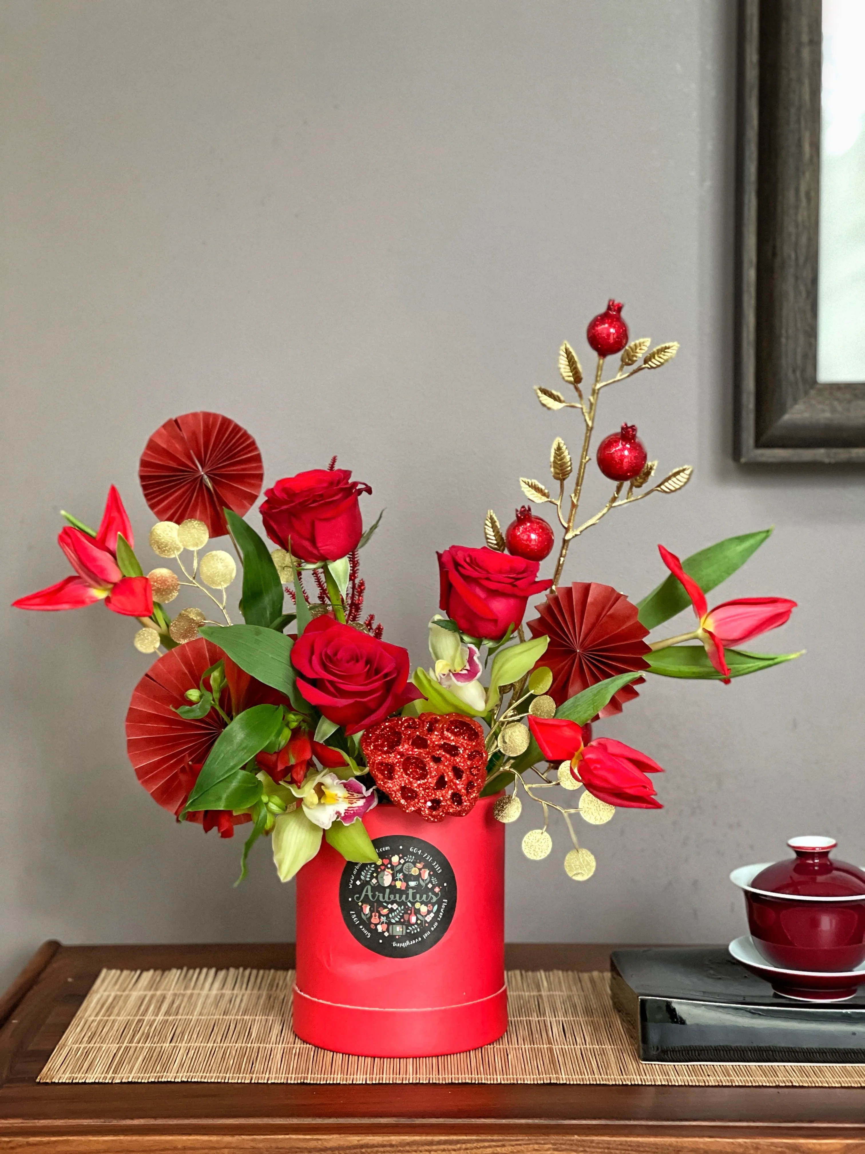 Red Lantern Mini Hatbox