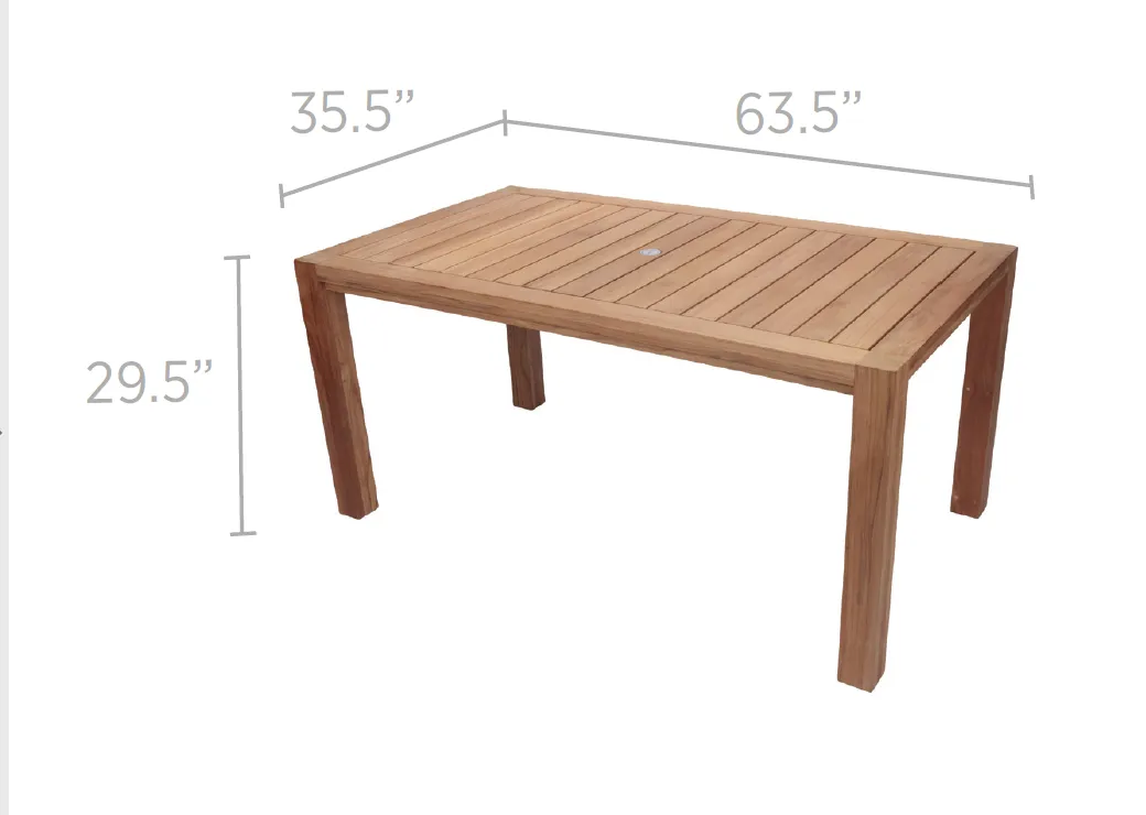 Royal Teak Sailmate 5-Piece Rectangle Dining Group