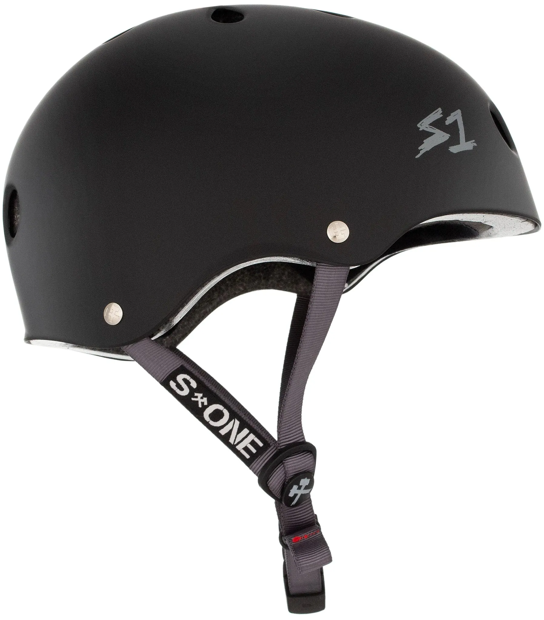 S1 Lifer Helmet - Black Matte/Grey Straps