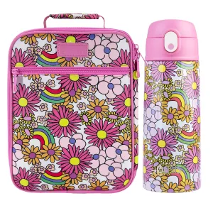 Sachi Insulated Lunch Bag & Bottle Bundle - Flower Power