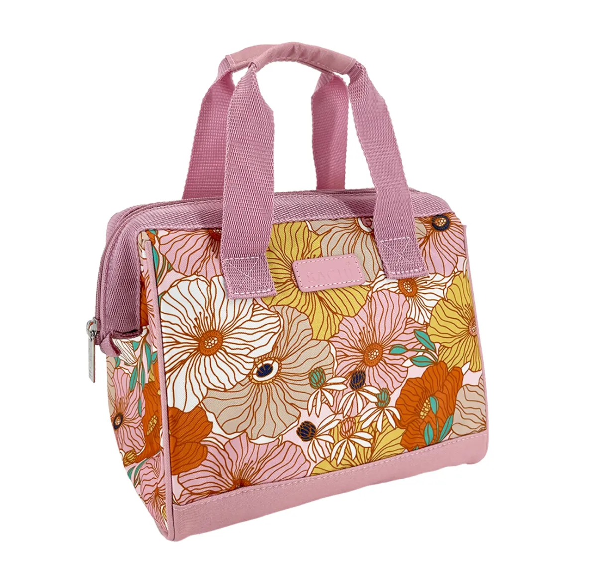 Sachi Triangular Insulated Lunch Bag - Retro Floral