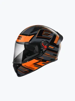 STUDDS THUNDER D3  W/SP MATT BLACK N10 ORANGE