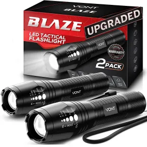 Vont LED Tactical Flashlight | 5 Modes | High Lumen Adjustable