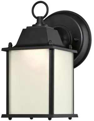 Westinghouse 61075 Wall Lantern, Integrated LED Lamp, 550 Lumens Lumens, 3000 K Color Temp, Textured Black Fixture :EA: QUANTITY: 1