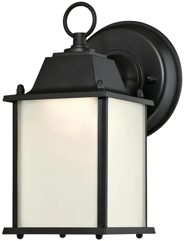 Westinghouse 61075 Wall Lantern, Integrated LED Lamp, 550 Lumens Lumens, 3000 K Color Temp, Textured Black Fixture :EA: QUANTITY: 1