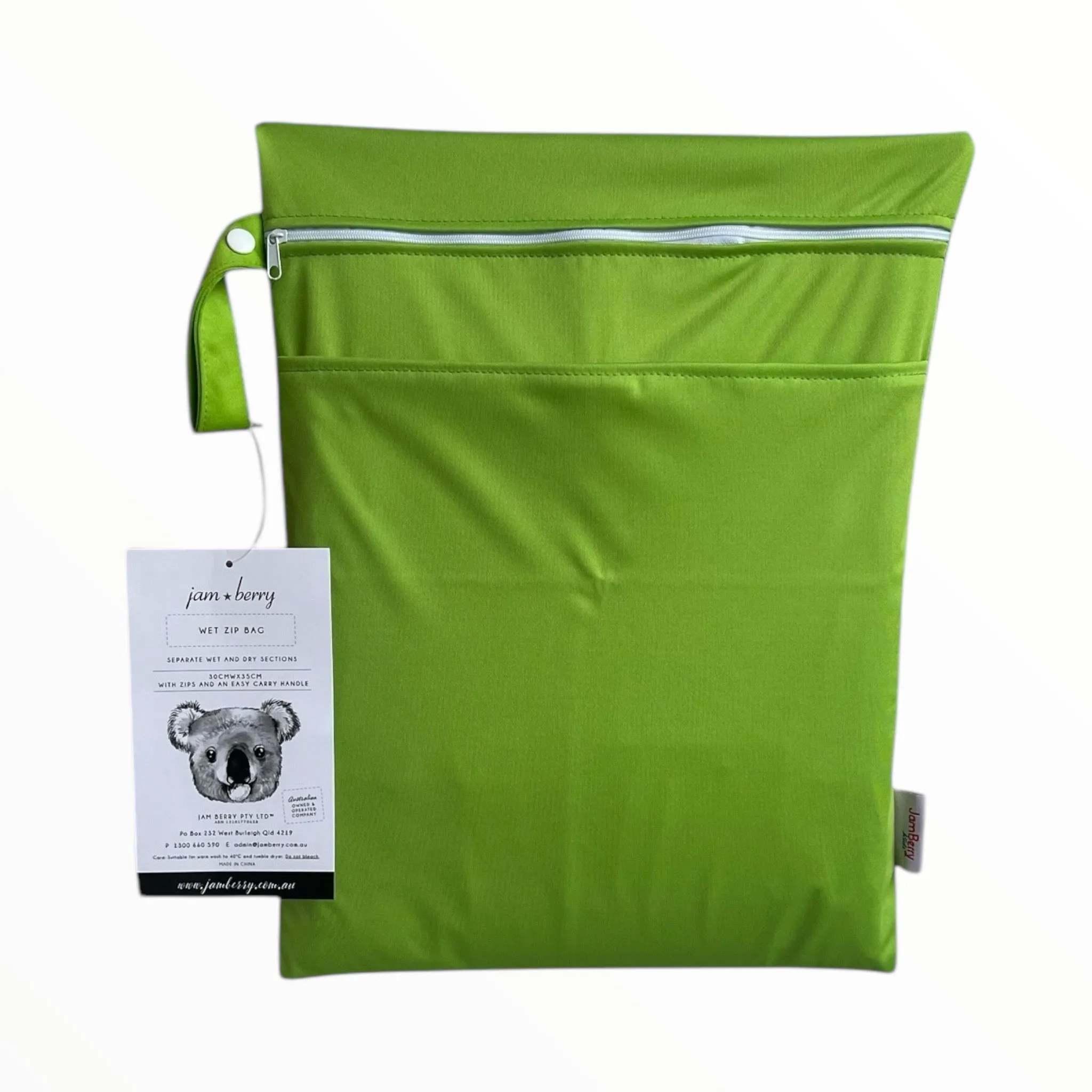 Wet Zip Bag Froggy Green