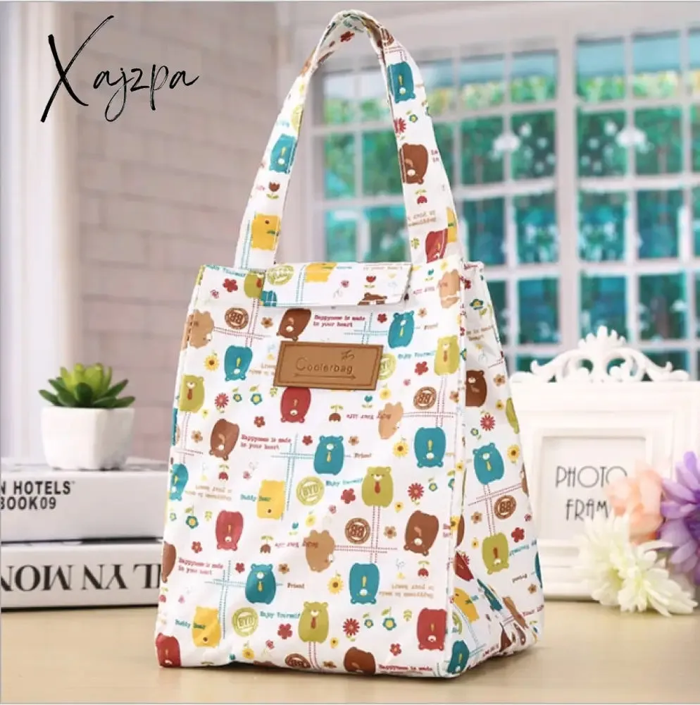 Xajzpa - Fashion Lunch Bag Insulated Thermal  Lovely Cat Multicolor Breakfast Box Bags Women Portable Hand Pack Picnic Travel Products