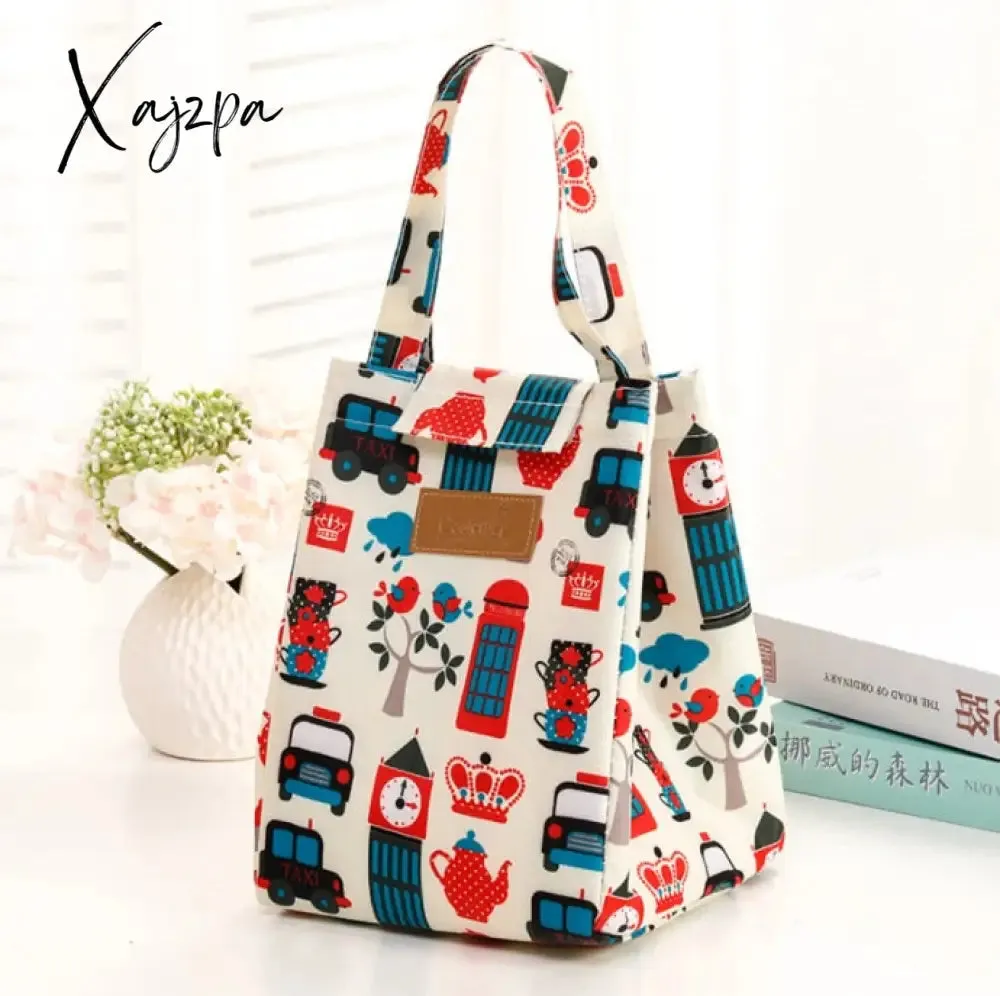 Xajzpa - Fashion Lunch Bag Insulated Thermal  Lovely Cat Multicolor Breakfast Box Bags Women Portable Hand Pack Picnic Travel Products