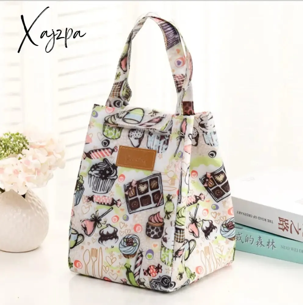 Xajzpa - Fashion Lunch Bag Insulated Thermal  Lovely Cat Multicolor Breakfast Box Bags Women Portable Hand Pack Picnic Travel Products